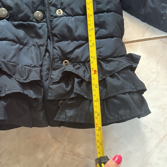 Navy Blue Ruffle GAP- Winter Coat Size 12-18 months - Picture 8 of 10